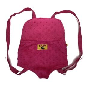 Build A Bear Pink Backpack Velour